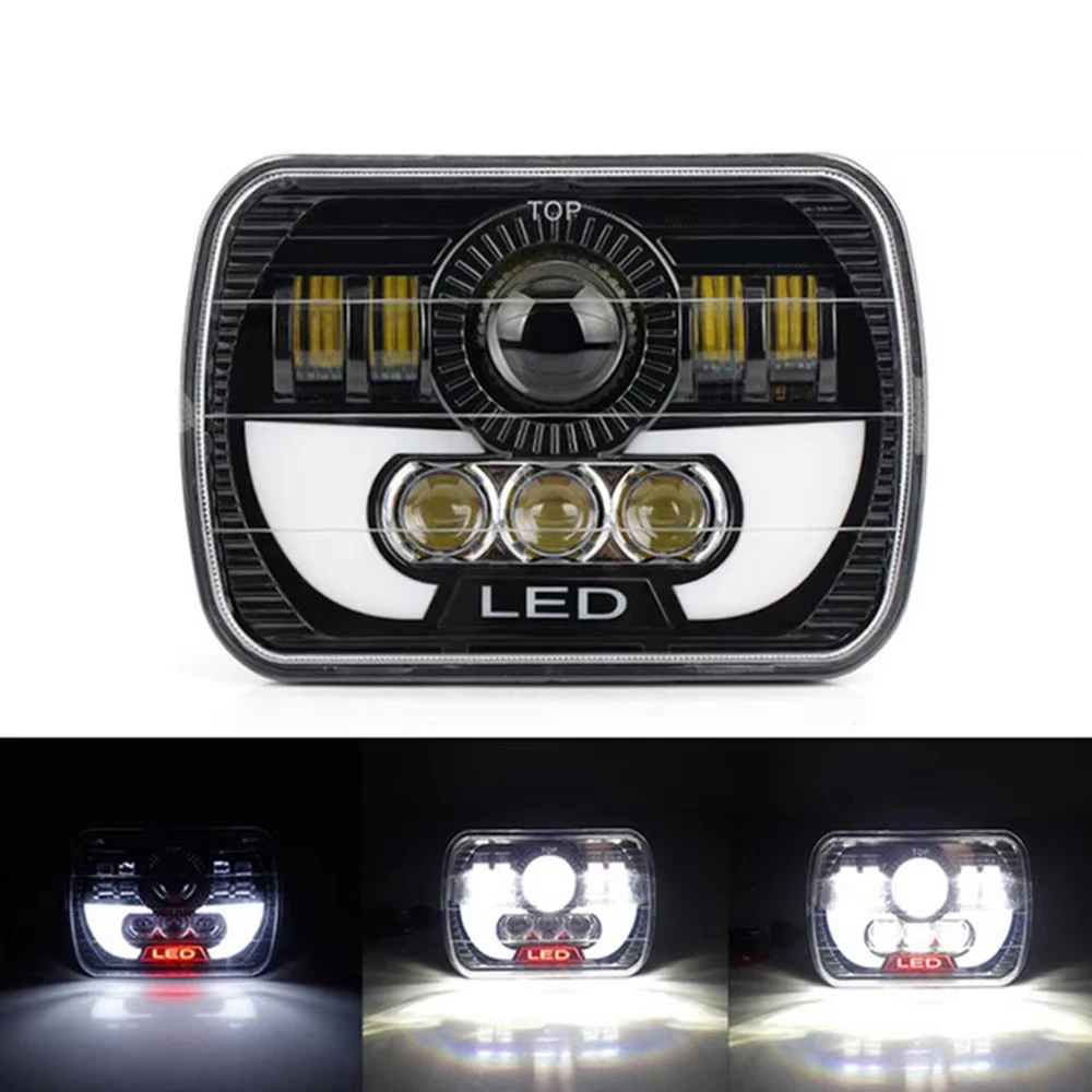 

Светодиодная фара 7x6'' (5x7 дюймов) квадратная, с функцией Hi-Lo и кольцом Halo, для Jeep Cherokee XJ, Wrangler YJ, внедорожников, грузовиков, мотоциклов