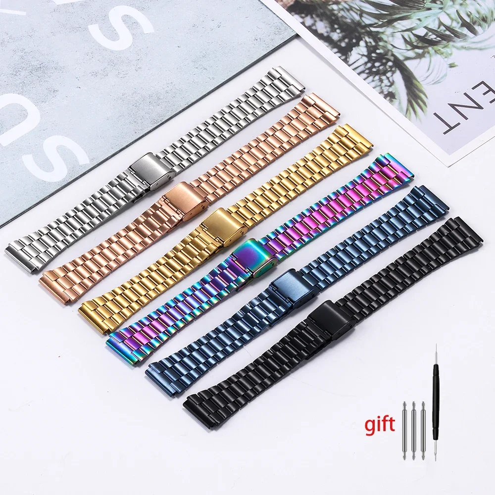 Stainless Steel Watchband for Casio SGW400 F91W F84 F105/108/A158/168 AE1200/1300 Vintage Metal Watch Strap Men Women Wristband