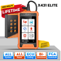 LAUNCH X431 Creader Elite For BENZ for BMW for AUDI Diagnostic Tools Full System TPMS 31+ reset Function ECU Coding OBD2 Scanner