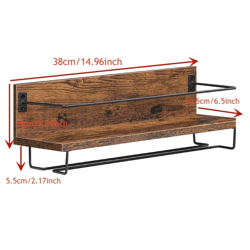 Wall Mounted Wine Rack Wooden Wine Glass Hanging Rack Wine Organizer Holder Floating Shelf For Kitchen Dining Room Bar