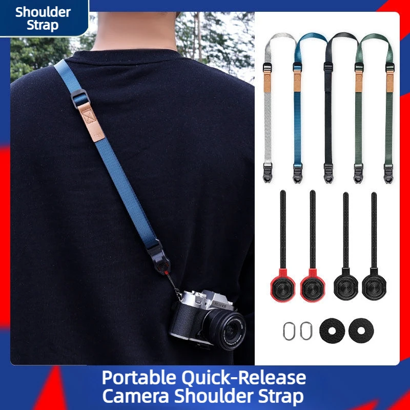 

Quick Release Camera Strap, Adjustable Shoulder Neck Belt for Canon Nikon Sony Fuji Leica XS20 XM5 ZFC R6 R8 Mirrorless Camera