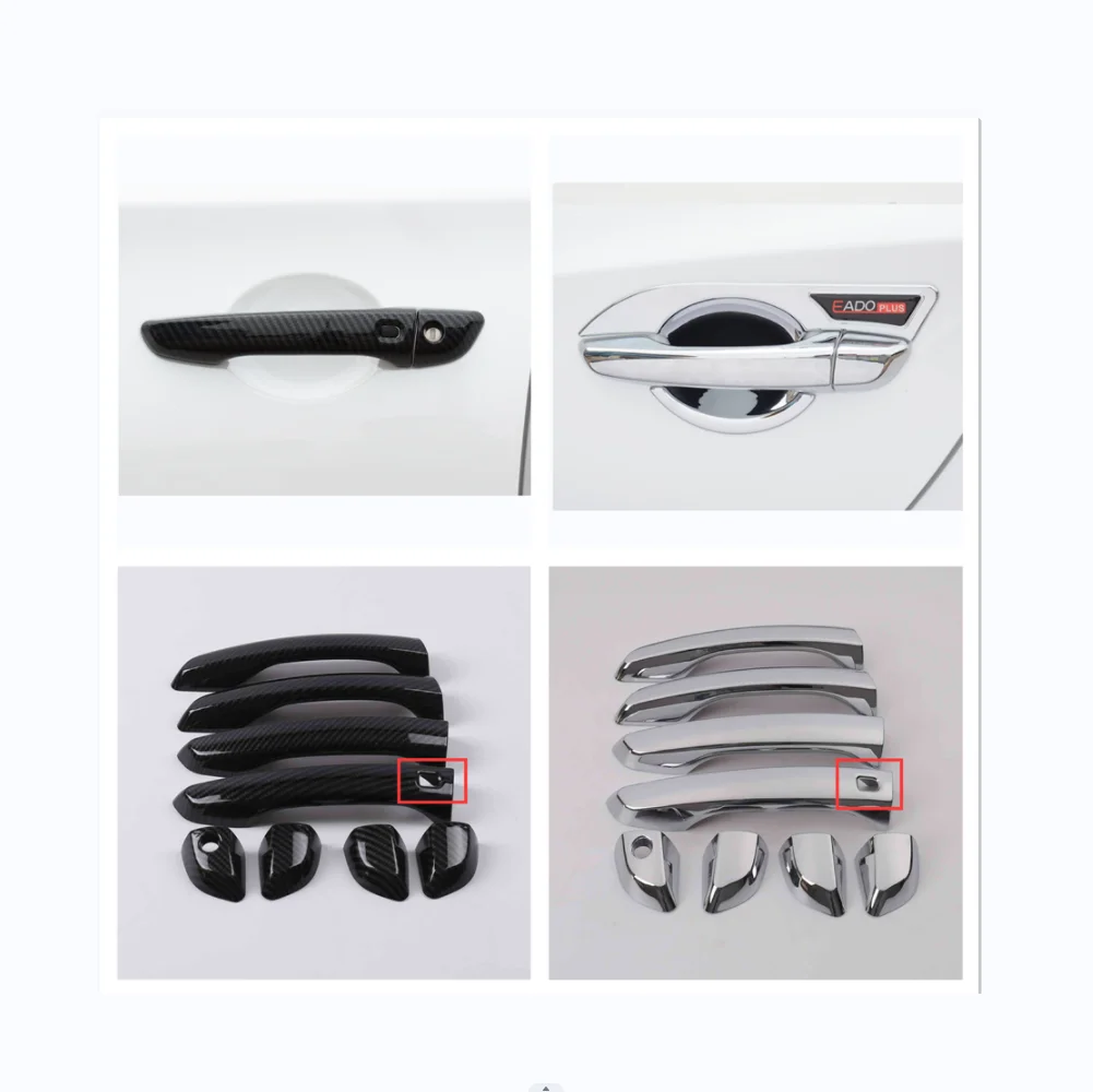 For Changan Eado Plus 2020 2021  2022 2023 Accessories Car Door Pull Doorknob Handle Bowl Cap Decoration Cover Trim