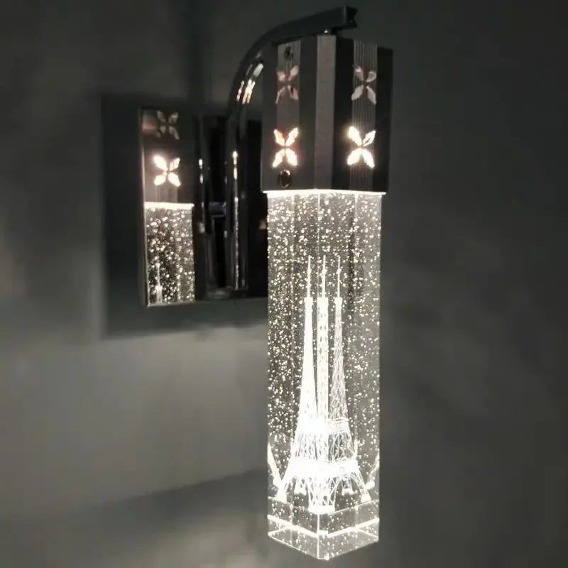 3w Modern  led crystal wall lamp sitting room romantic bubble crystal wall light led lustre wall lamps For AC 90--260V