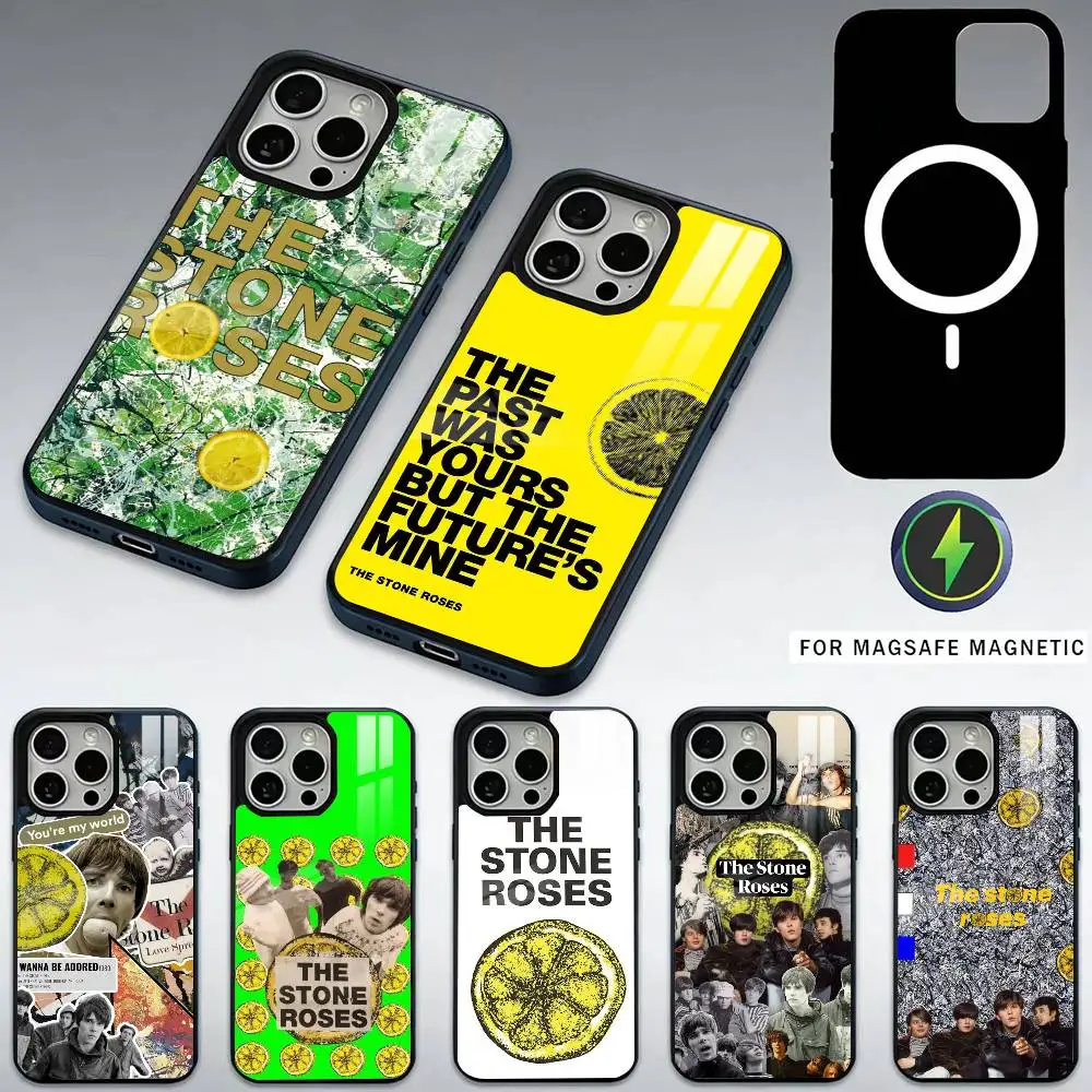 

The Stone Roses Band Phone Case For iPhone17,16,15,14,13,12,11 Plus,Pro Max Magnetic For Magsafe Wireless Charging
