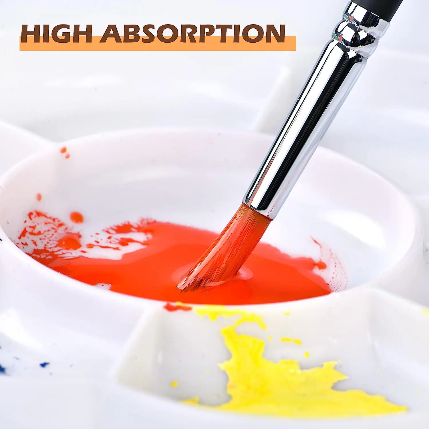 Aquarel penselen Professionele ronde schilderborstel 9 stks / set pensel voor aquarel olie acryl schilderij lange steel