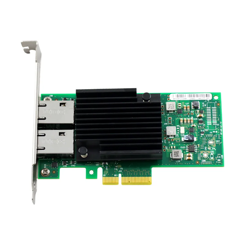 X550-T2 10Gb/s PCIe3.0 x4 การ์ดแลนแบบคู่พอร์ต RJ45 ชิปเซ็ตอินเทล X550 รองรับเครือข่ายอีเธอร์เน็ต 10, 5, 2.5, 1Gb