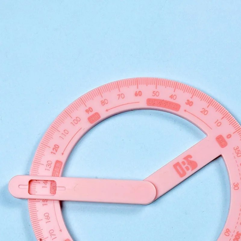1PC 360 Degree Activity Protractor Student Angle Reader Teaching Aids Right Angle And Acute Drawing Stationery