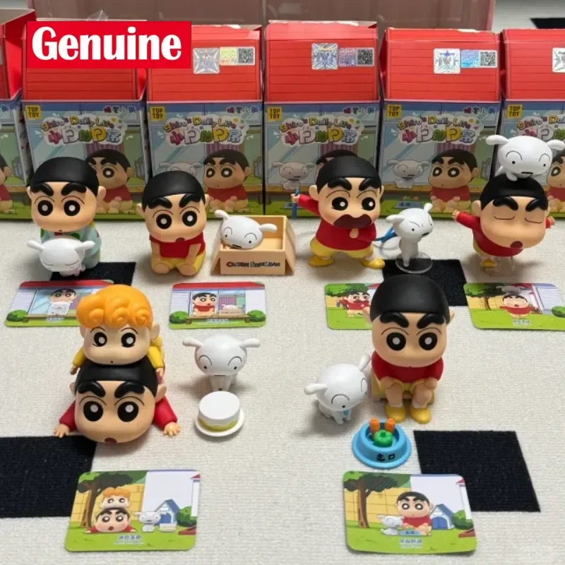 Crayon oficial shin-chan little white's série de vida diária caixa cega bonito artesanato presente de aniversário brinquedo decorativo na moda