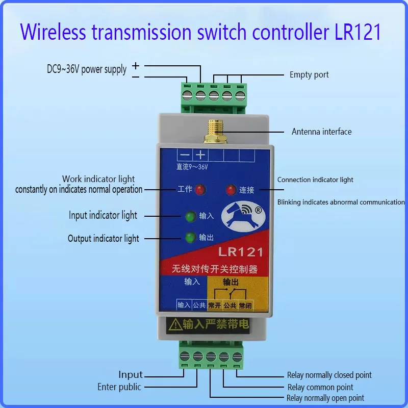 Bezprzewodowy moduł nadajnika i odbiornika wzmocnienie sygnału kontroler transmisji PLC Przełącznik zdalnego sterowania LR121