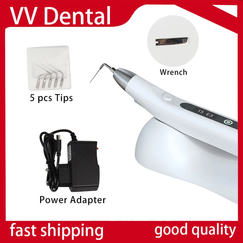 Ultrasonic Endo Activator LED Root Canal Irrigator Dental Sonic Irrigator for Endodontic Treatment with 5pcs Irrigating Tips