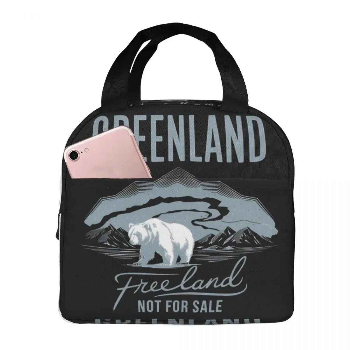 Bolsa térmica para el almuerzo Greenland Is Not For Sale Merch, caja térmica para alimentos, nueva llegada, caja térmica Bento para exteriores