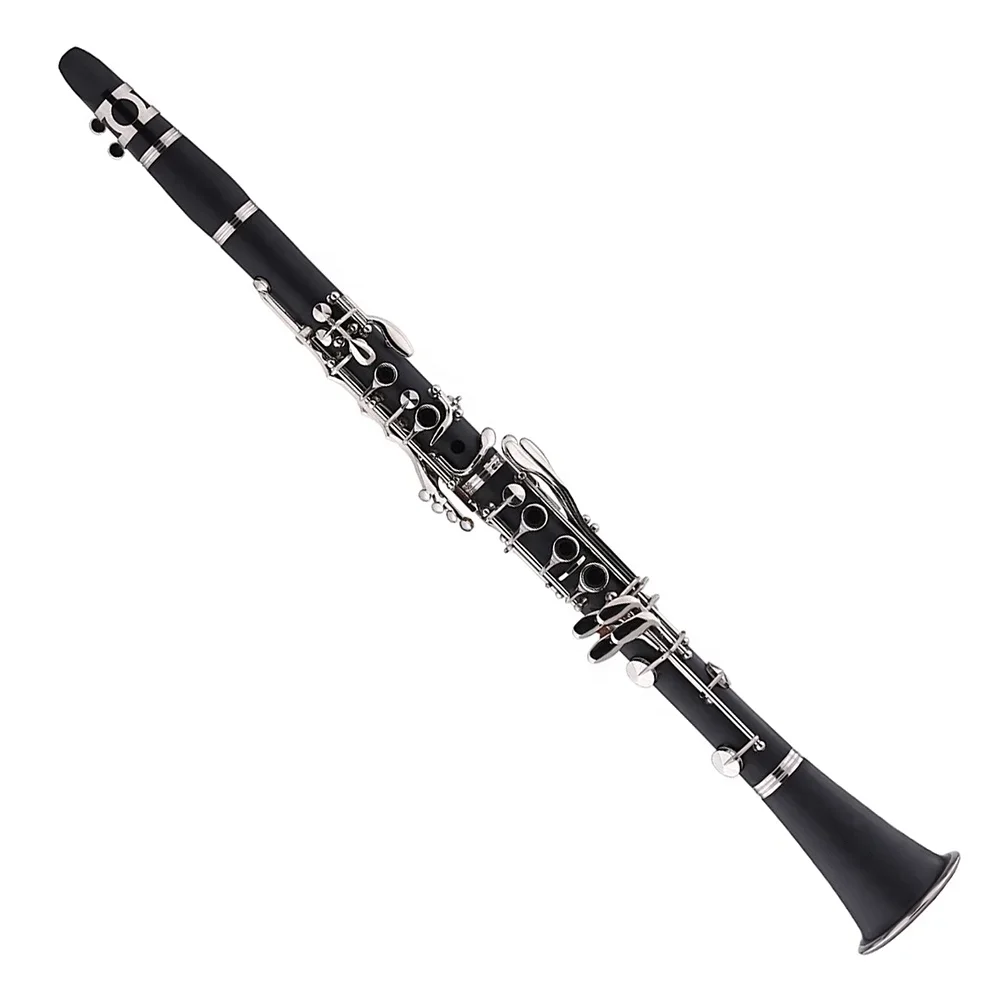 High Quality Bb 17 Keys Bakelite Body Nickel Keys Clarinet JYCL301 Black Leather Case ABS Plastic Engraved