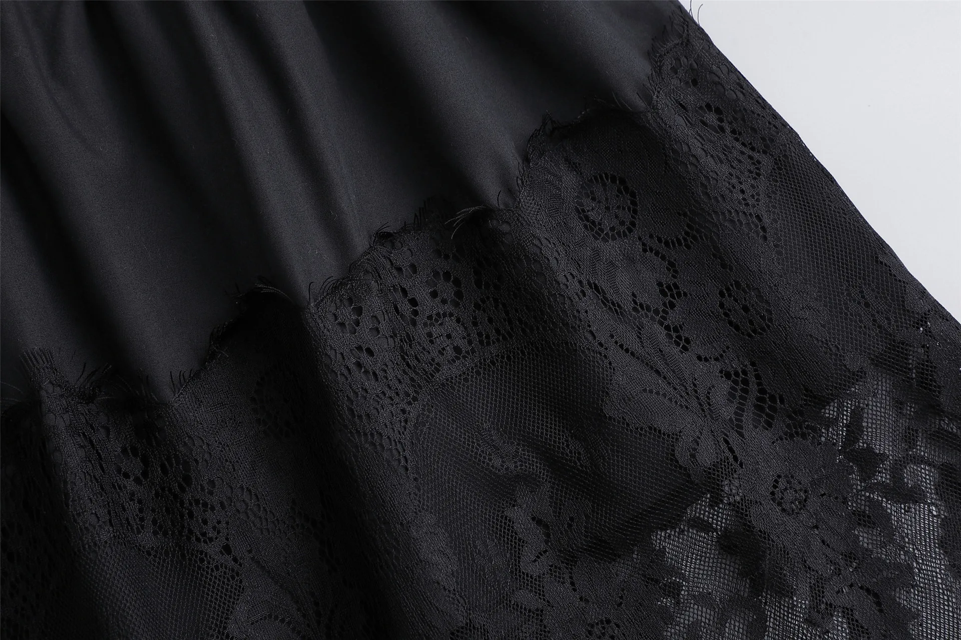 Gefälschte Röcke mit Spitzen-Blumenmuster für Damen, Hemdverlängerung, verstellbares gefälschtes Oberteil, unterer Sweep, gefälschter Saum, abnehmbarer Taillen-Unterrock – Detail 9