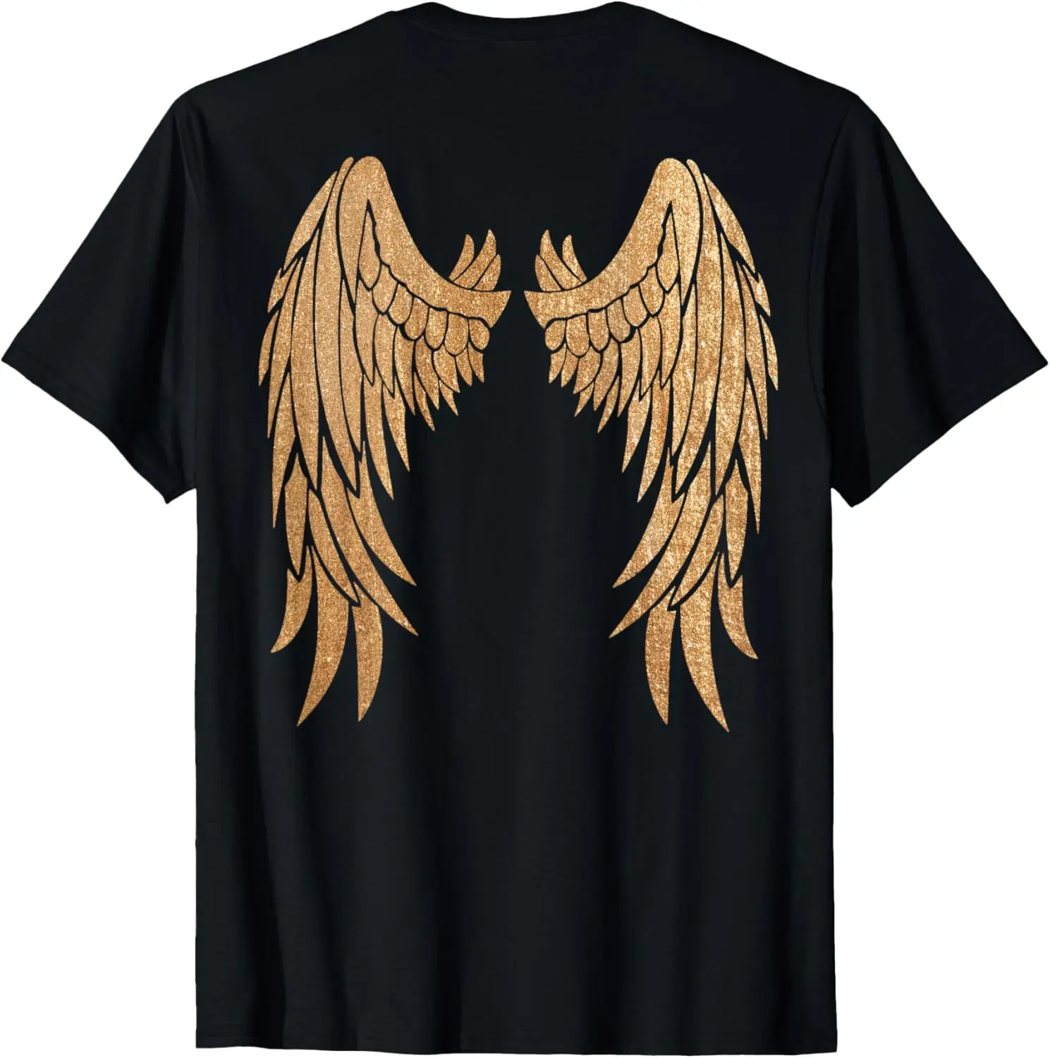 

Golden Angel Wings On Back - Angelic Wings Design T-Shirt