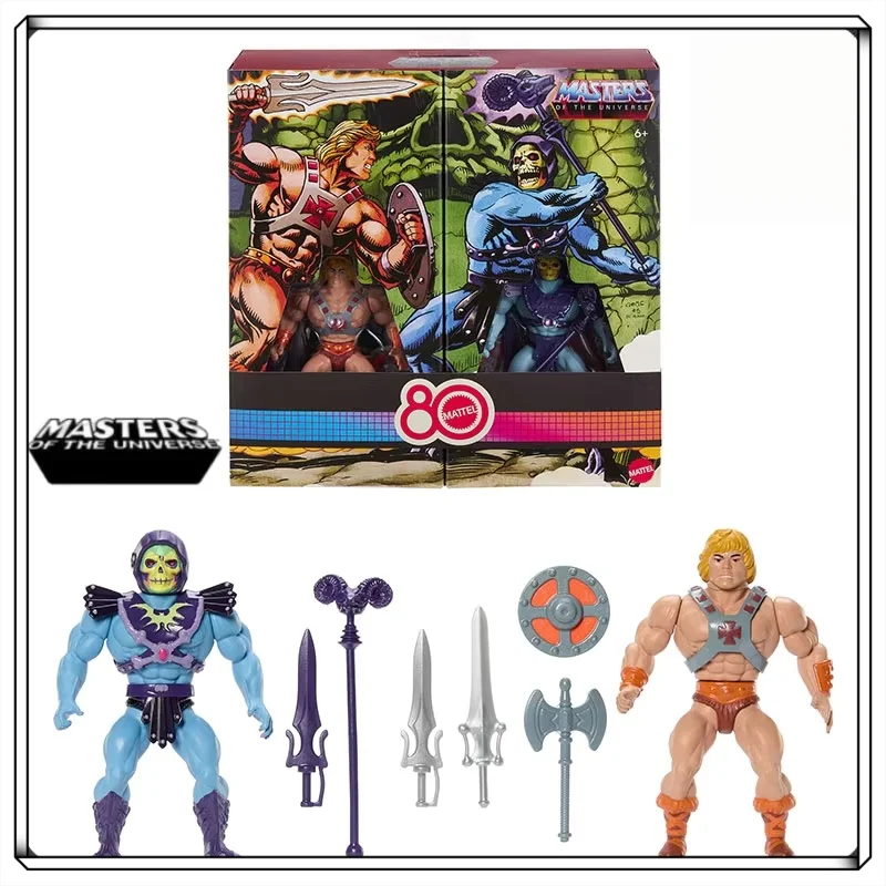 

In Stock 100% Officially He-Man VS Skeletor Masters Of The Universe 80th Anniversary Set Action Figure Toys Collectibles Gift