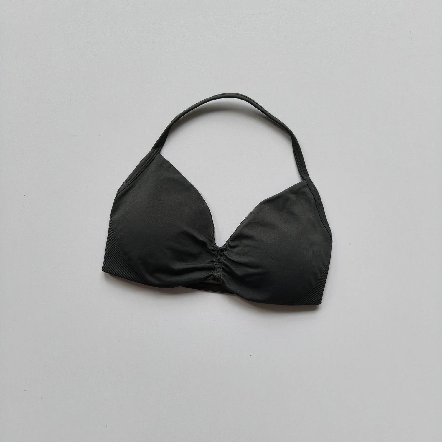 Sport-BH mit Trägern, Gym-Top für Damen, hoher Halt, dünne Träger, nahtlos, Neckholder-Sport-BHs, Scrunch-Workout-Yoga-Unterwäsche mit Polstern – Detail 13