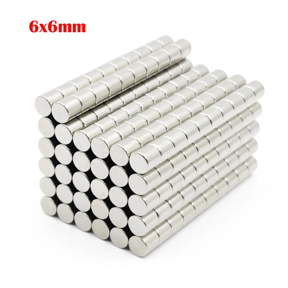 

10-200Pcs 6x6mm Super Powerful Round Magnet Neodymium Magnets N35 NdfeB Strong Magnet Permanent Magnetic Imanes Magnetic Sheet