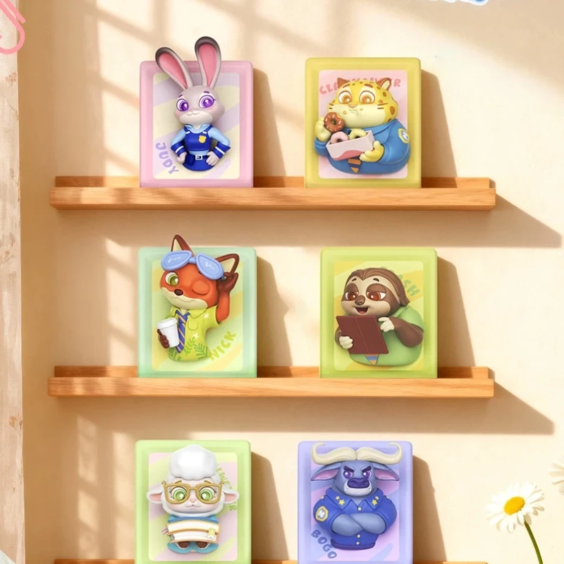 

Cute Cartoon Crazy Animal City Photo Frame Blind Box Anime Peripheral Characters Home Decoration Ornaments Holiday Gifts