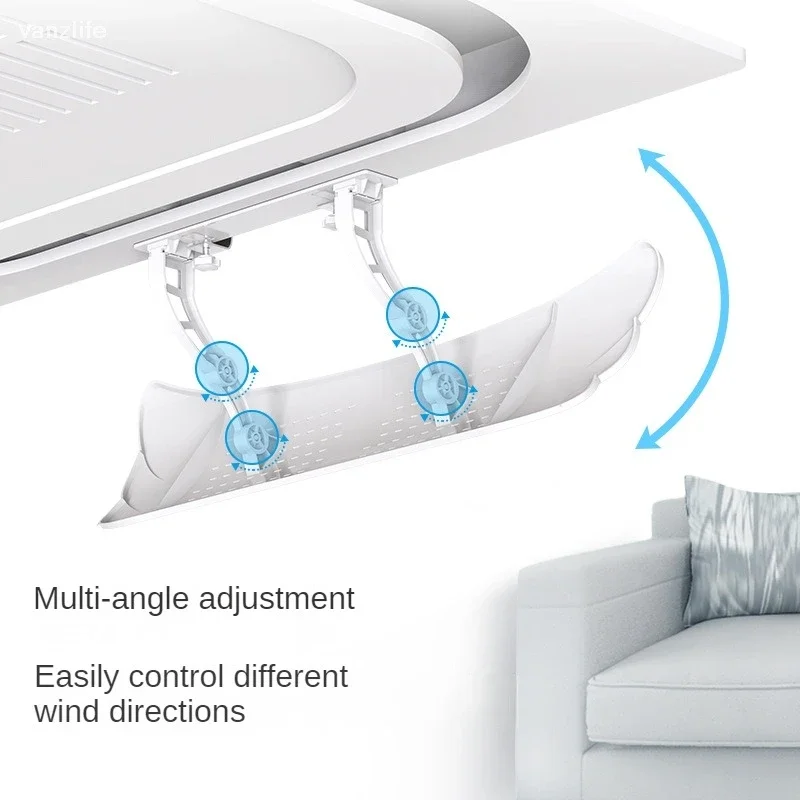 Summer Central Air Conditioner Windshield Installation-Free Universal Telescopic Filte Wind Shield Anti-Direct Blowing Baffle