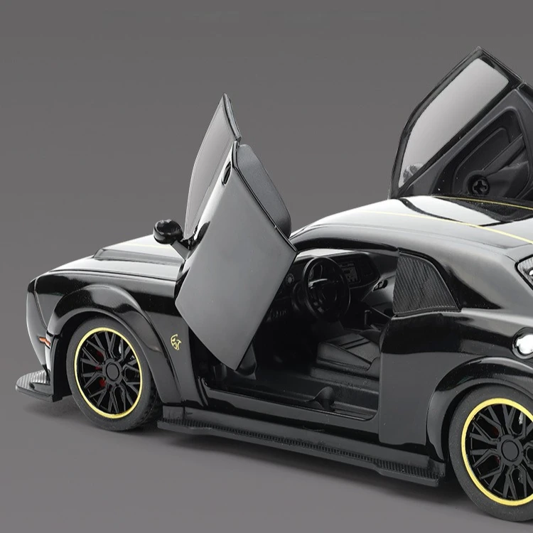 1:32 Dodge Challenger SRT Hellcat Legierung Muscle Car Modell Sound Licht Zurückziehen kinder Spielzeug Sammlerstücke Geburtstag geschenk spielzeug