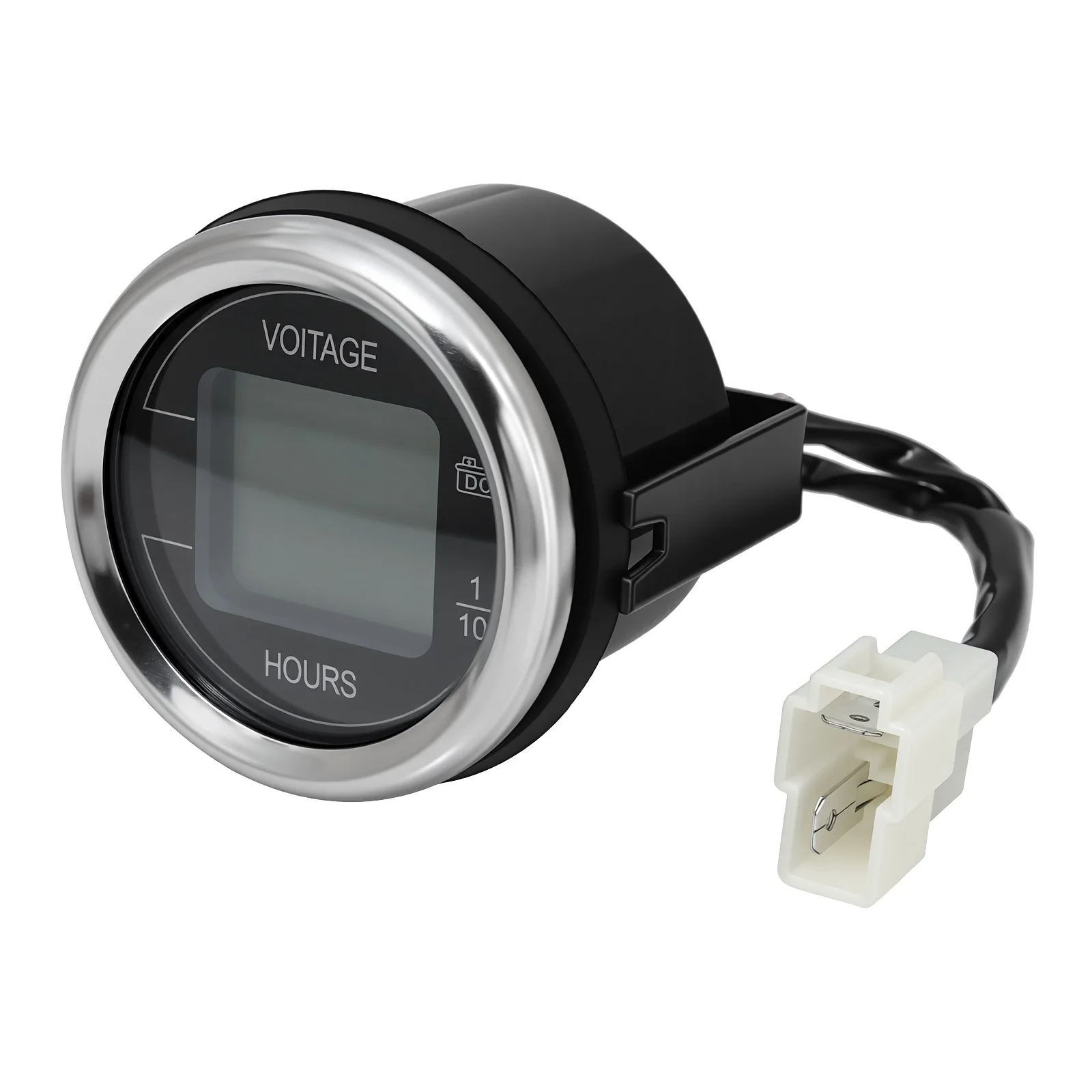 2'' 52MM Auto-Spannungs- und Betriebsstundenzähler mit Dual-Display, LED-Digitalanzeige, Wasserdichtes Voltmeter, Spannungsmesser, Volt-Detektor 12V/24V 2-in-1 – Detail 11
