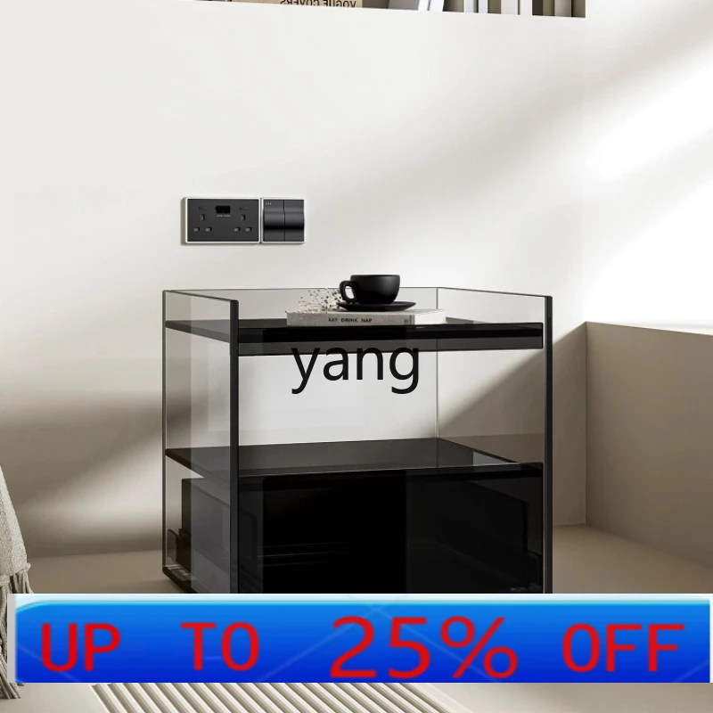 

Прикроватная тумбочка LMM из акрила, итальянский минимализм, для спальни, легкий люкс, высококачественная полка