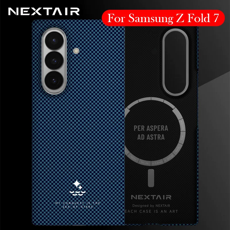 

NEXTAIR Carbon Fibre Case For Samsung Z Fold 7 Kevlar Wireless Charging Back Cover Case for SAMSUNG Z FOLD 7