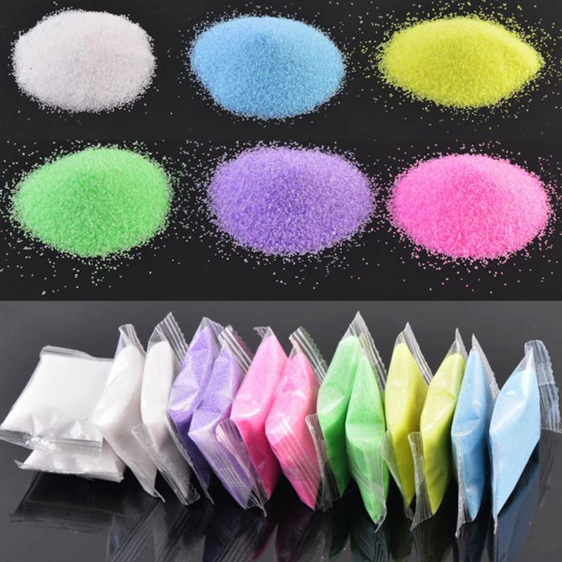 Quartz Sand Fairy Garden Artificial Powder Mini Tree Snow Micro Landscape Decoration Christmas Sand Table Accessories 24g/Pack