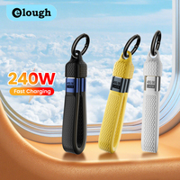 elough 240W Short USB 4 Type C to Type C Cable Fast Charging 8k 60HZ Short USB C to USB C Cable for Smart Phone Hard Disk