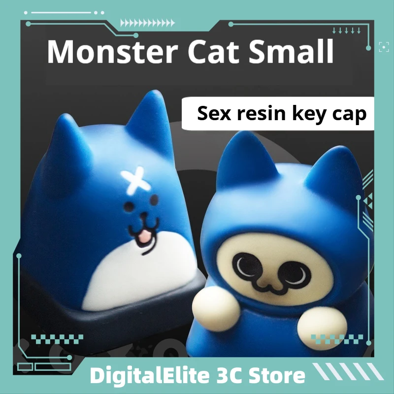 몬스터 헌터 펠린 팔리코 테마의 단일 맞춤형 레진 아트 기계식 키보드 Esc 키캡은 대부분의 크로스 액시스에 적합합니다.