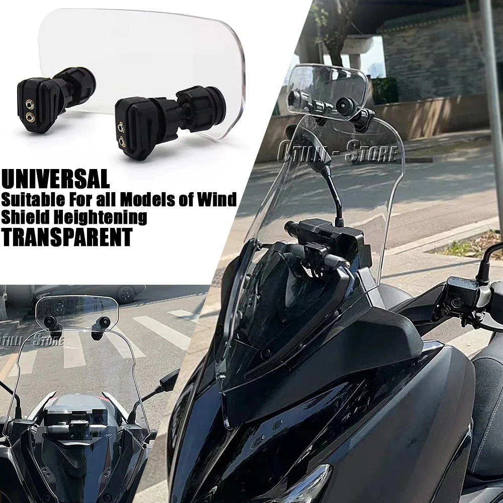 

Motorcycle Universal Windshield Extension Adjustable Spoiler Windscreen Deflector For BMW For KAWASAKI For YAMAHA MT09 For HONDA