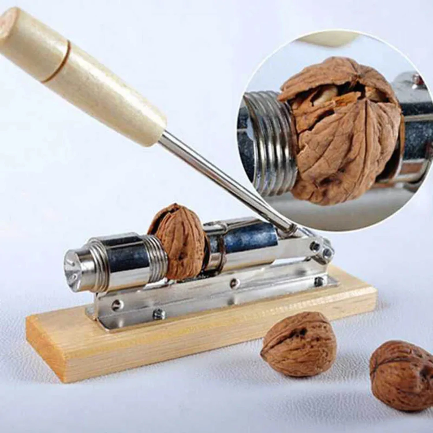 Manual Stainless Steel Nut Cracker Mechanical Sheller Walnut Nutcracker Fast Opener Kitchen Tools Fruits And Vegetables