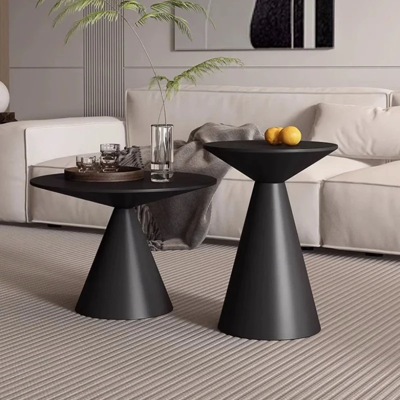 

Korea Design Side Table Metal Black Minimalist Aesthetic Modern Small Coffee Table Living Room Mesa Auxiliar Furniture Home