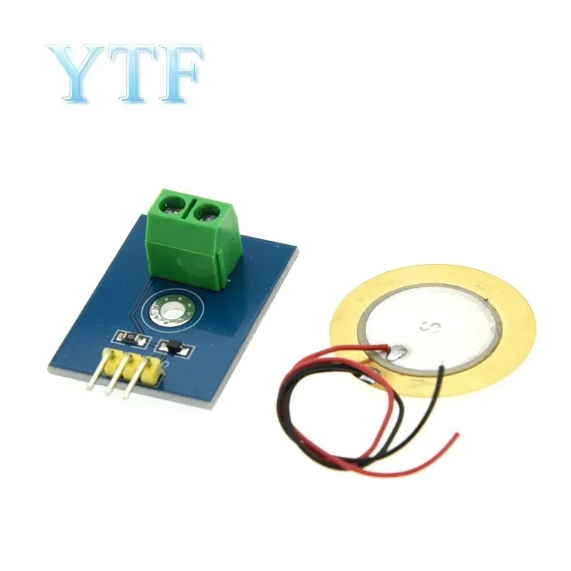 3.3V/5V Modul Sensor Getaran Piezo Keramik Pengendali Analog Komponen Elektronik Sensor Persediaan untuk Arduino DIY KIT