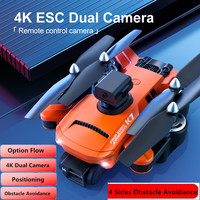 Update Drone with 4K ESC HD Dual Camera 360 Full Obstacle Avoidance Optical Flow Hover Position Foldable Quadcopter Boy Kid Gift