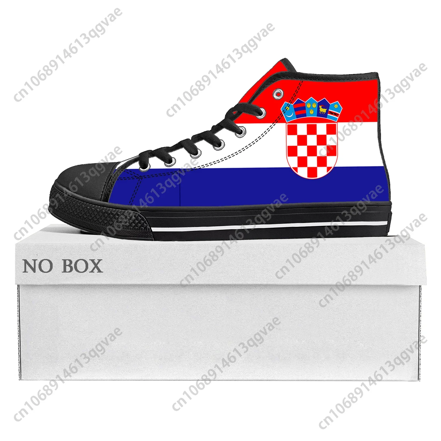 

Croatian Flag High Top High Quality Sneakers Mens Womens Teenager Canvas Sneaker Croatia Casual Couple Shoes Custom Shoe