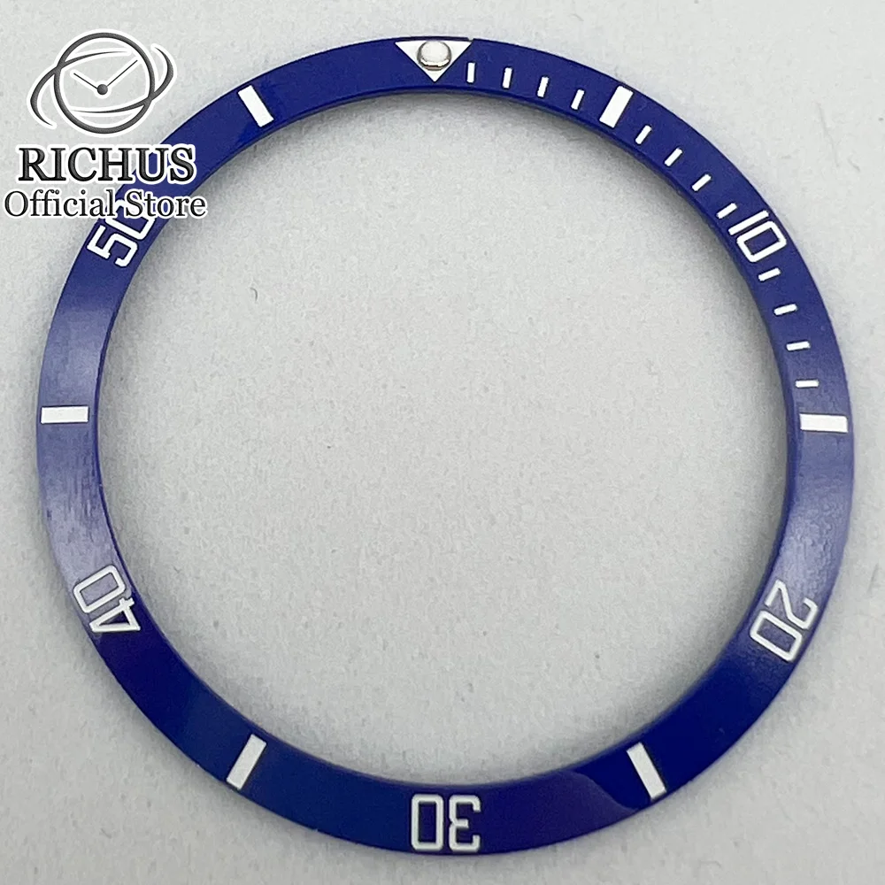 34mm*28.7mm Ceramic Watch Bezel Black/Blue/Green Insert Bezel Ring Fit 36mm Watch case