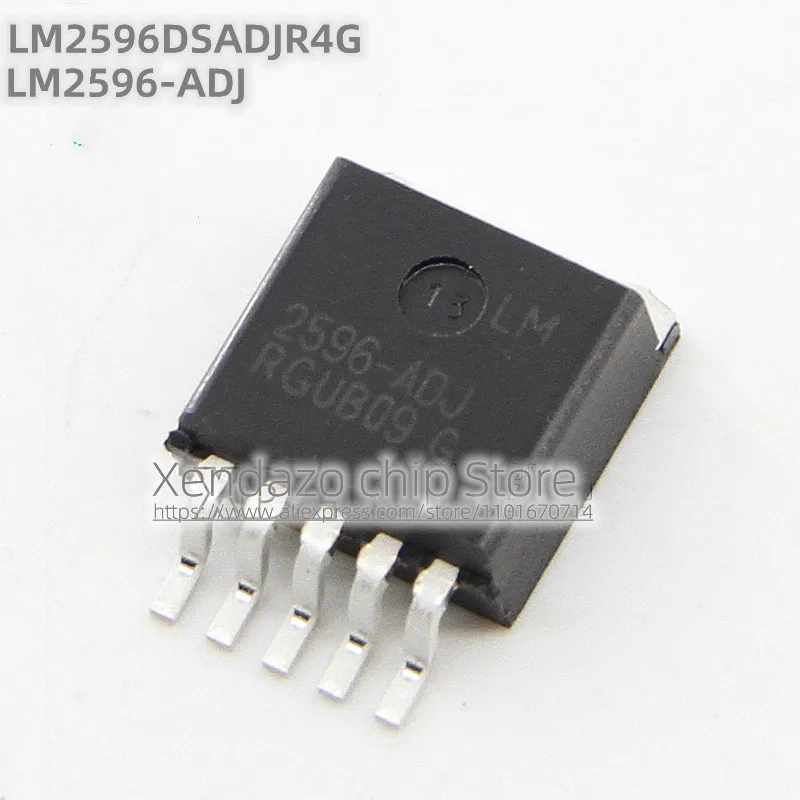 10pcs/lot LM2596DSADJR4G LM2596-ADJ LM2596 2596-ADJ TO-263-5 package 3A switching regulator chip