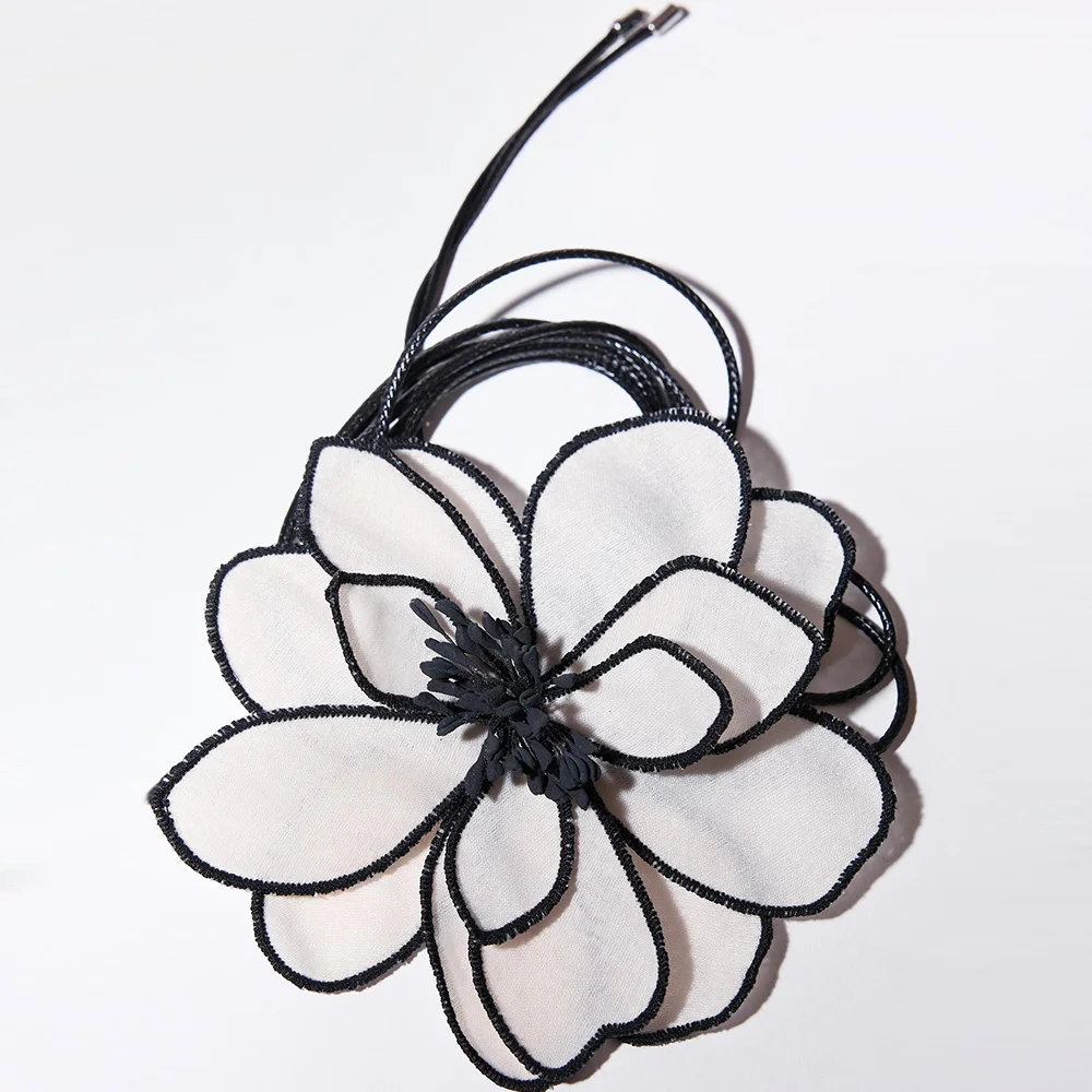 Vedawas Floral Cord Necklace,Vintage Elegant Banquet Party Bride Women Accessories,Gifts for Lover and Friends