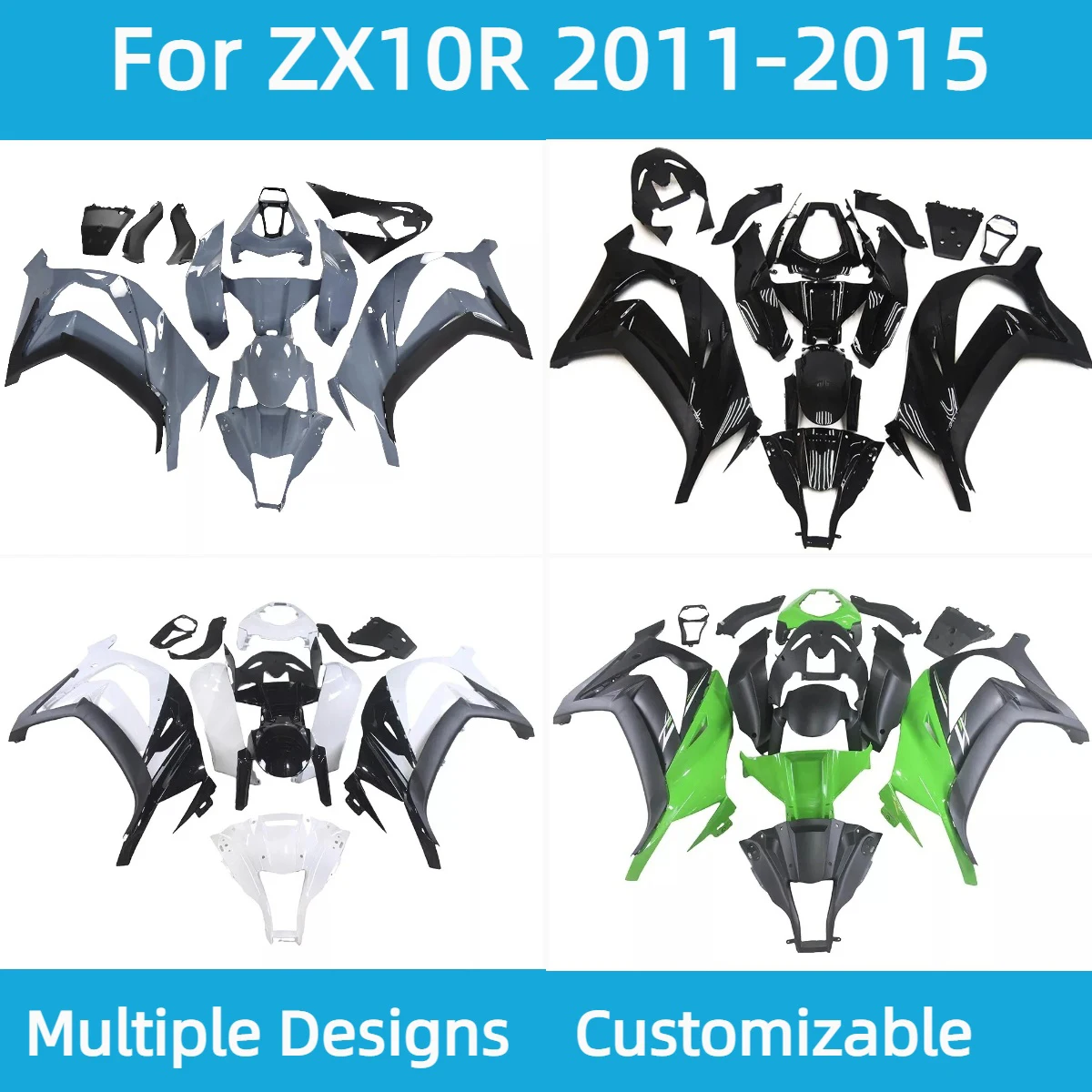 

For Kawasaki ZX 10R 2011 2012 2013 2014 2015 Fairing Body Kit ZX10R 11-15 Motorcycle Fairings Set