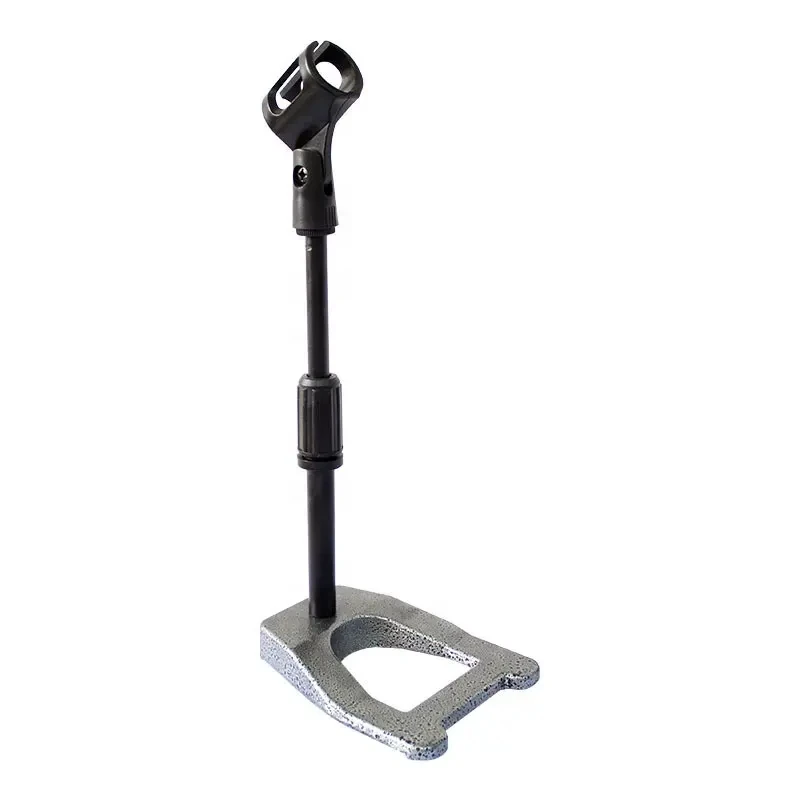 For Desktop Microphone Stand Adjustable Mic Holder 2 clips Table Stand Lifting and Weighting Base Shockproof Network Live