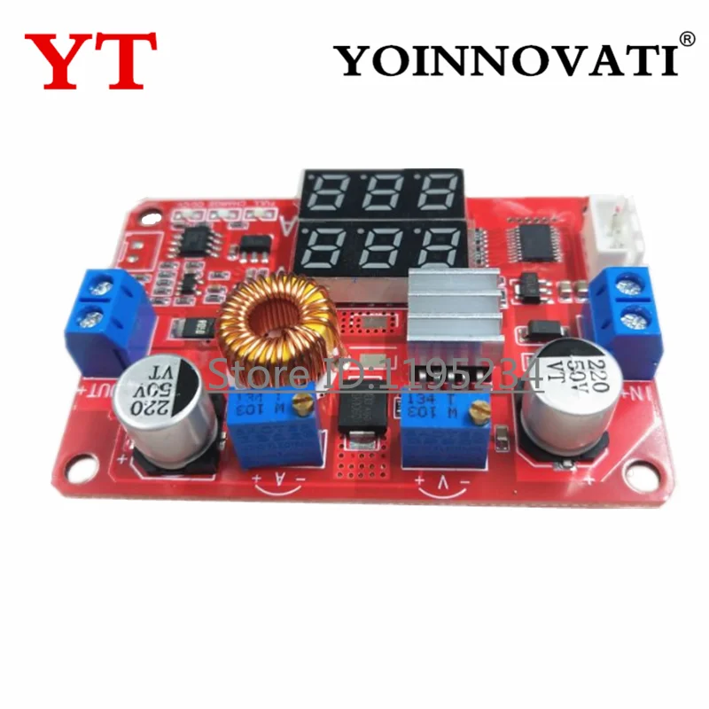 DC-DC 5A 75W Constant Current and Constant Voltage Step-down Power Supply Module Board DC 5V-35V Non-isolated CC CV Buck Module