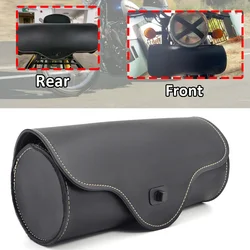 Motorcycle Saddle Bags Fork PU Leather Tool waterproof Bag Luggage Handlebar Bag Tail Bags For Harley Sportster XL883 XL1200