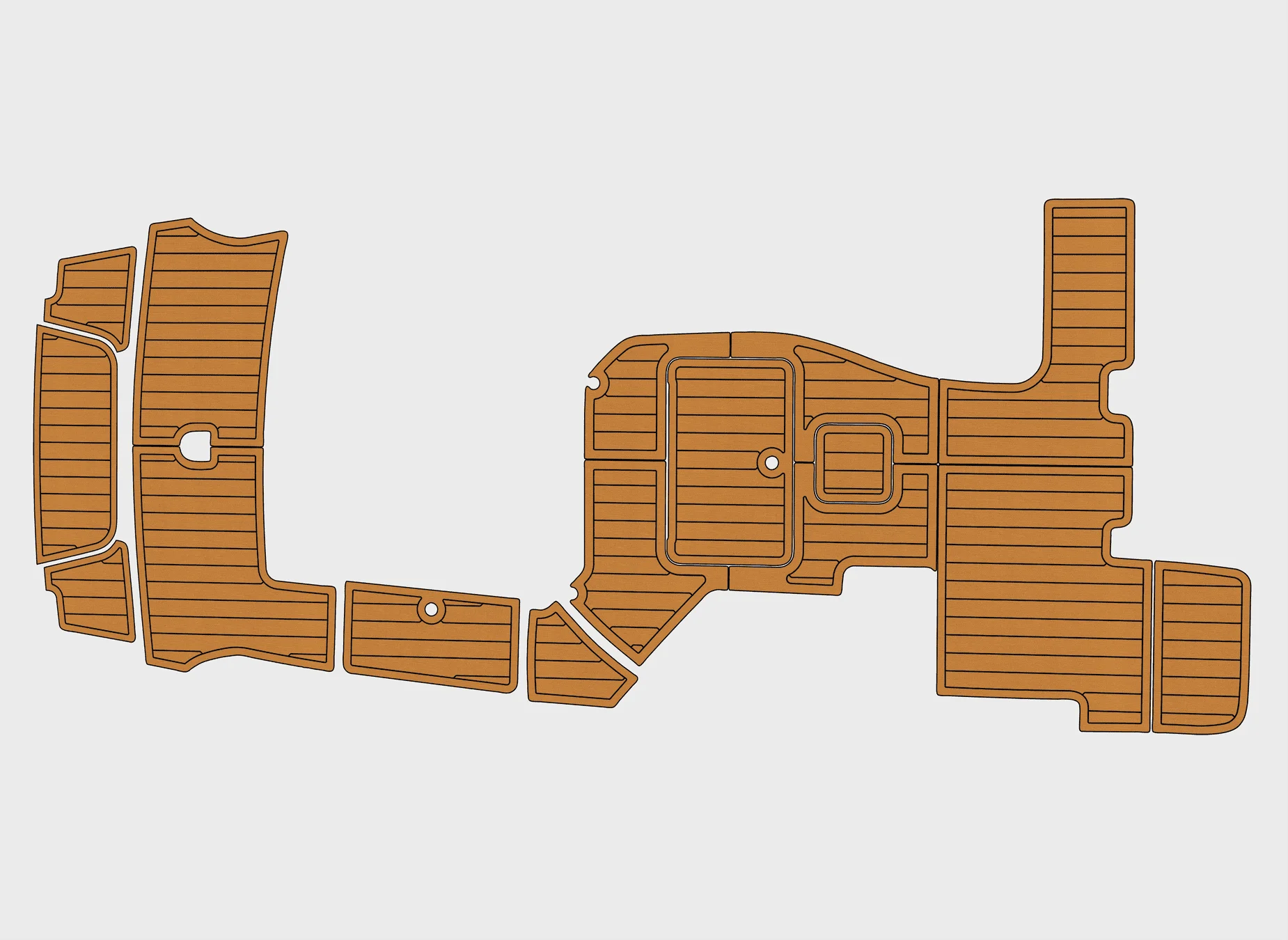 

2012-2014 Cobalt 273 1/4 дюйма, 6 мм, пена EVA, нескользящий морской коврик из тикового дерева, настил из ПВХ, оздоровительный ковер, морской пол