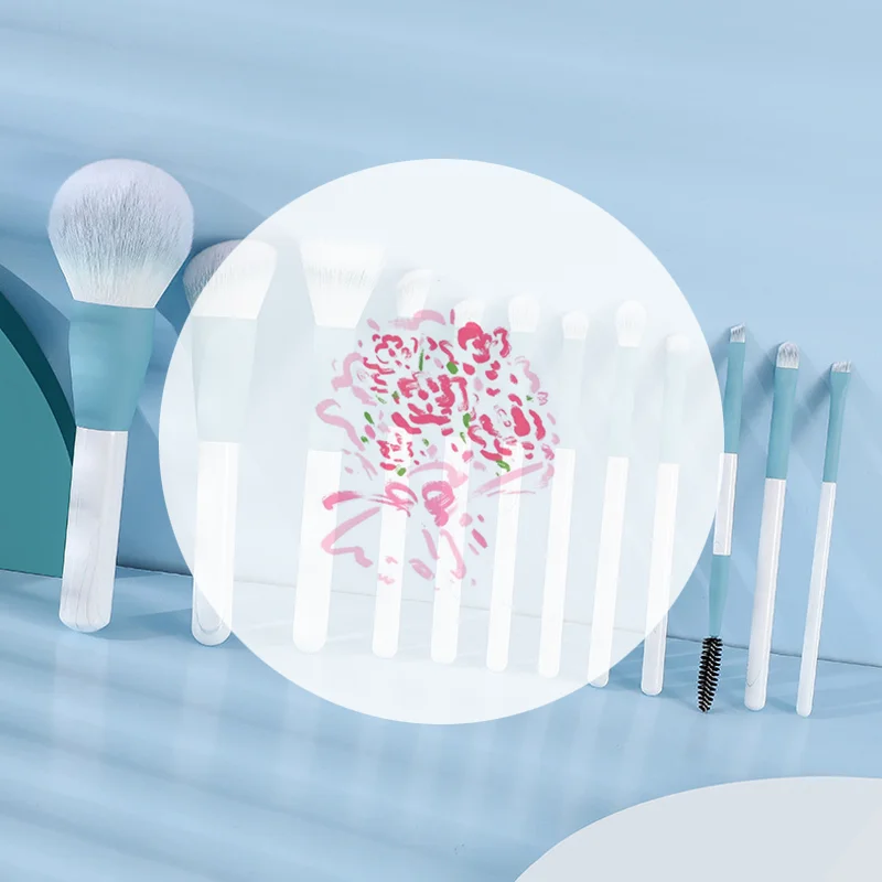 12 pçs conjunto de pincéis de maquiagem ultra macio em pó ferramentas de maquiagem ponto iniciante blush escova corretivo faca borda delineador brus