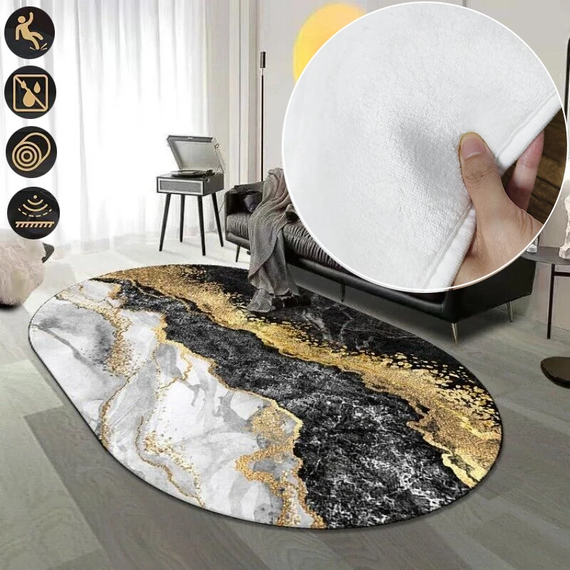 

Modern Marble Textured Carpet for Living Room Decor Sofa Tables Non-slip Bathroom Entrance Door Mat Luxury Soft Rug for Bedroom