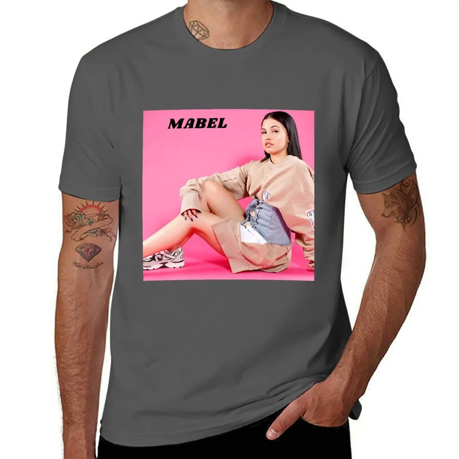 

Mabel pink-3d design T-Shirt Daily Work Short Sleeve Top