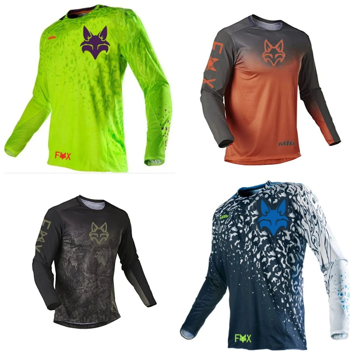 

2425 Mens Mountain Bike Suit Long Sleeved Offroad Motorcycle Shirt Motor Downhill Tshirt WomenM
