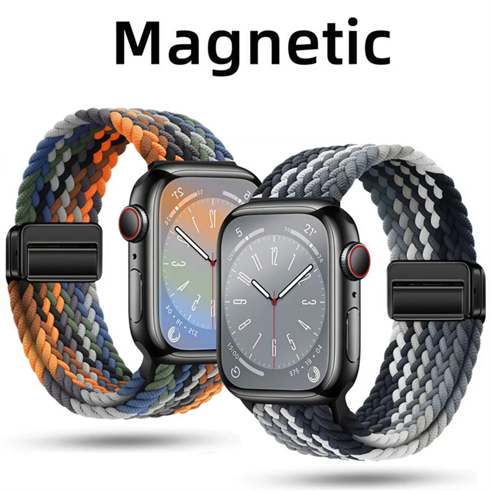 Geflochtenes Armband für Apple Watch Band 44 mm 40 mm 45 mm 49 mm 46 mm 41 Schnalle Armband iWatch Serie SE 7 8 9 10 11 Ultra3 Magnetband