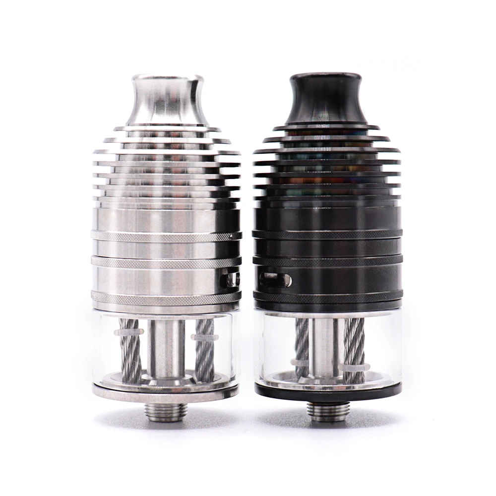 Taifun-GX COMPANY TA Vophoon Atomizer, GX RTA, DL, MTL, 316 SS, 23mm, 4ml, Réglage du débit d'air, Remplissage latéral, Simple, Double bobine, Reflowable, Précieux